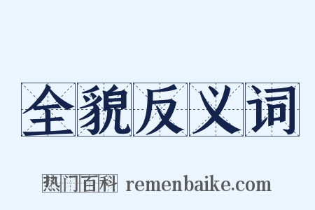 全貌反义词是什么意思的图片